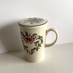 Lenox American By Design Holly Christmas Holiday Coffee Tea  Mug Cup